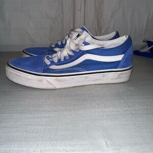 Blue and White Old Skool Vans